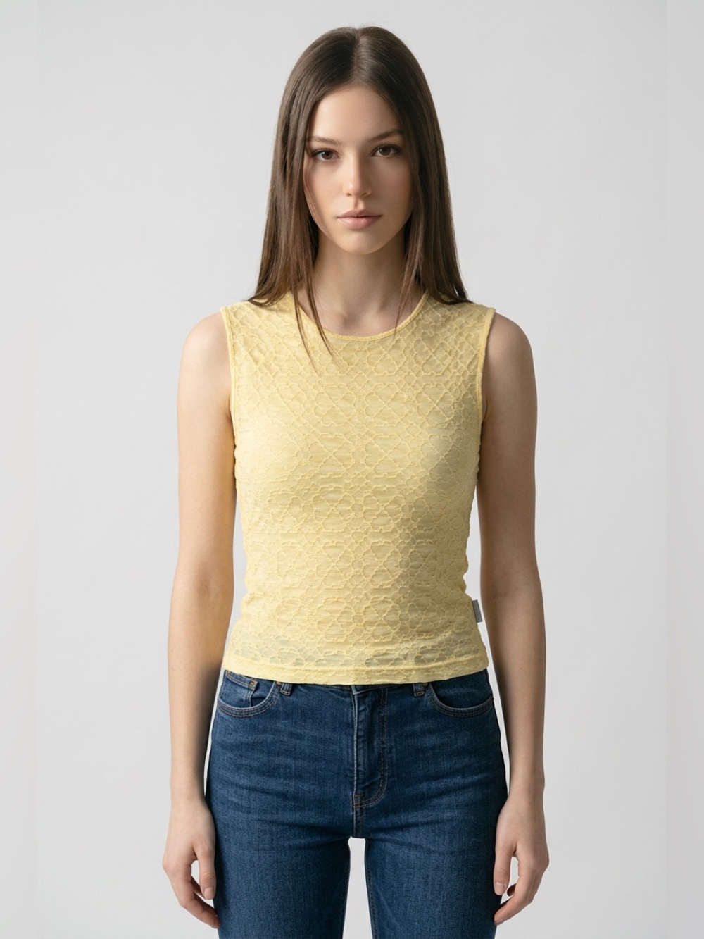 Versace Jeans Couture textured sleeveless top